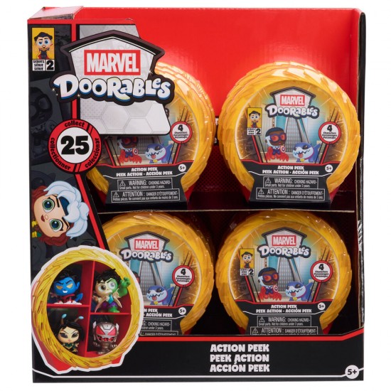 Doorables Marvel Action Mini Peek Series 2 assorted Capsule surprise 4 figures 12 Τεμ.