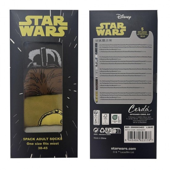 Star Wars adult pack 5 socks 12 Τεμ.