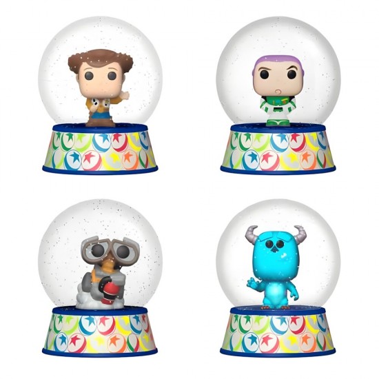 Disney Pixar assorted Mystery Mini Snow globe figure 12 Τεμ.