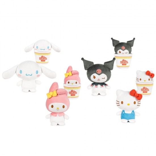 Hello Kitty & Friends Cup Noodles assorted plush toy 16cm 12 Τεμ.