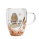 Disney Princess Moana Vaiana floral decorative glass mug