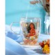 Disney Princess Moana Vaiana floral decorative glass mug