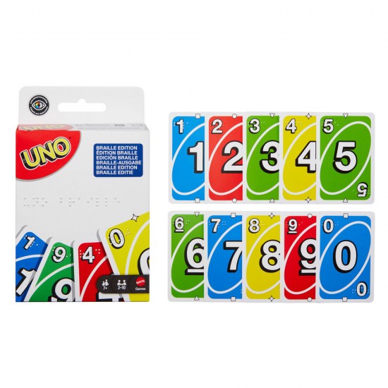 UNO Braille card game