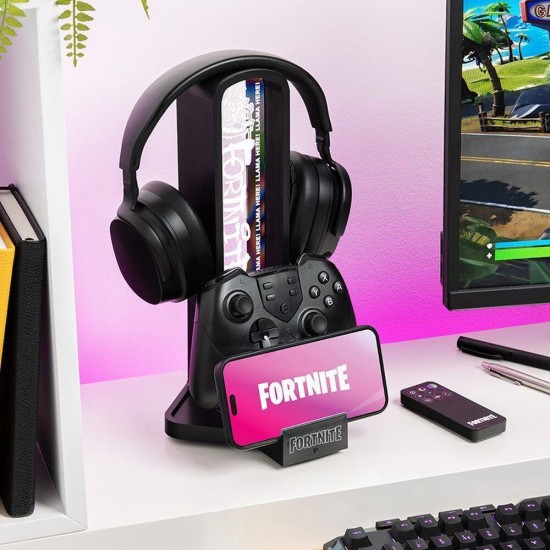 Fortnite desk headphone stand with light