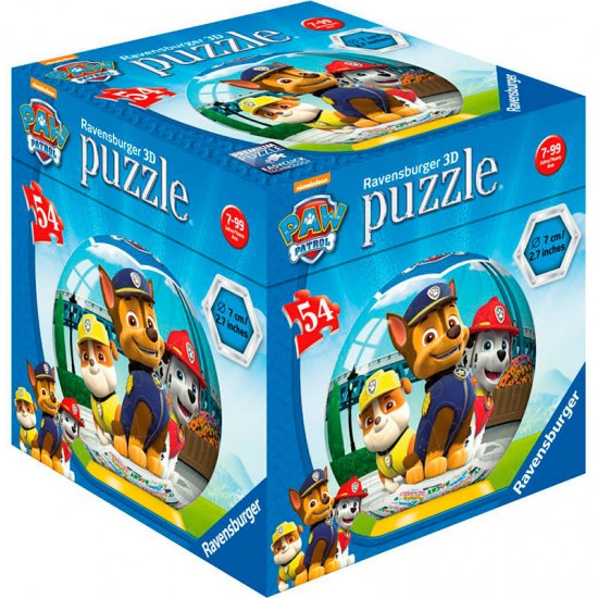 Paw Patrol 3D assorted Puzzle 54pz 6 Τεμ.
