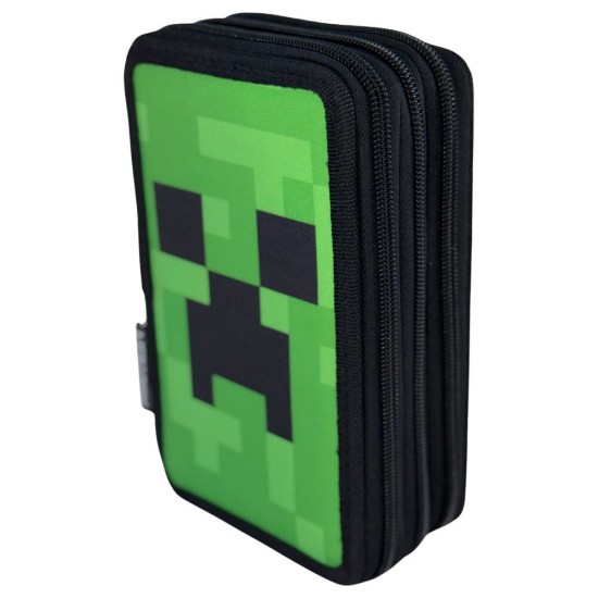 Minecraft Face triple pencil case