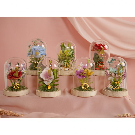 Disney Princess Cinderella florals in a clonche with neon light