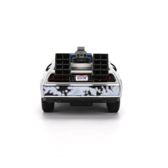Back to the Future 40th Anniversary Time Machine Ice Effect Dlorean replica