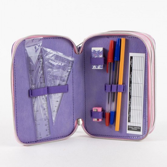 Hello Kitty Kuromi triple pencil case