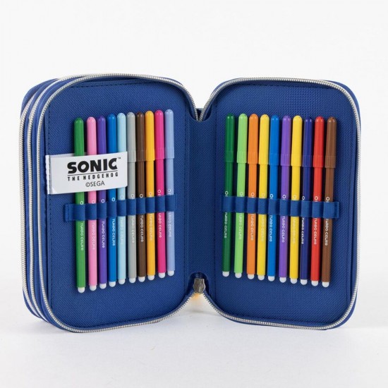 Sonic the Hedgehog triple pencil case