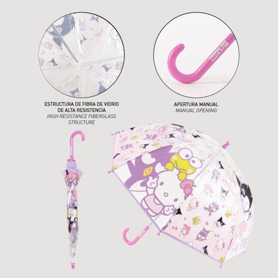 Hello Kitty and Friends POE manual umbrella 4 Τεμ.