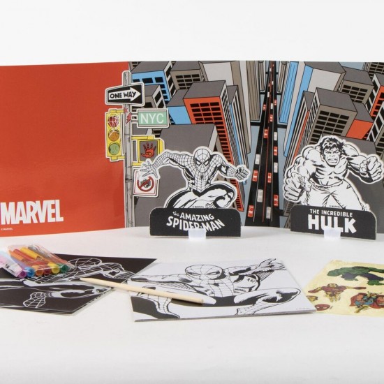 Marvel Spiderman Colouring backpack set