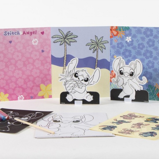 Disney Stitch Colouring bag set