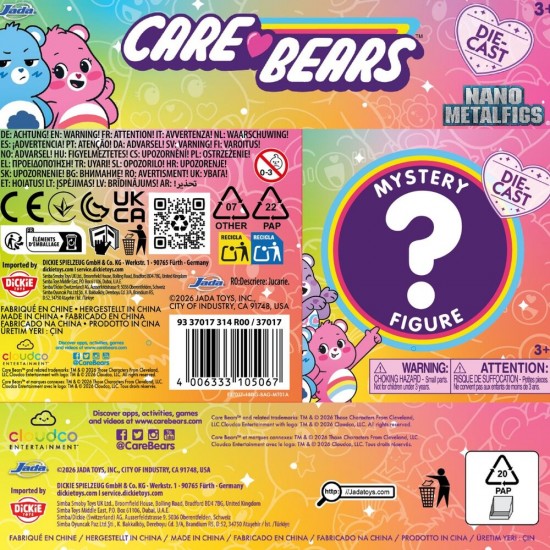 Care Bears assorted about surprise metalfigs figure 4cm 24 Τεμ.