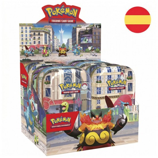 Spanish Pokemon Summer ex assorted mini tin card game 10 Τεμ.