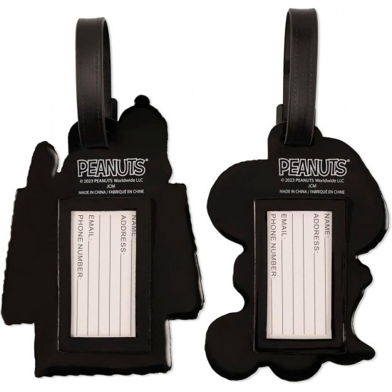 Peanuts Snoopy set of 2 luggage labels