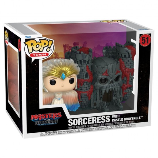 POP figure Town Masters of the Universe Sorceress with Castle Grayskull Live Action