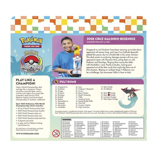 English Pokemon Q2 World Championship Decks assorted trading card game