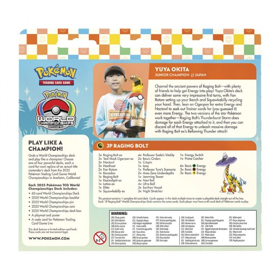 English Pokemon Q2 World Championship Decks assorted trading card game