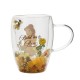 Disney Princess Belle floral decorative glass mug