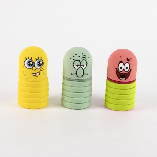 Bob Sponge assorted silicone pencil case 6 Τεμ.
