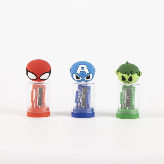 Marvel Avengers assorted pencil sharpener with container 24 Τεμ.