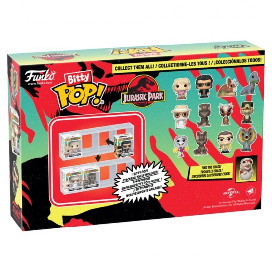 Blister 4 figures Bitty POP Jurassic Park Raptor