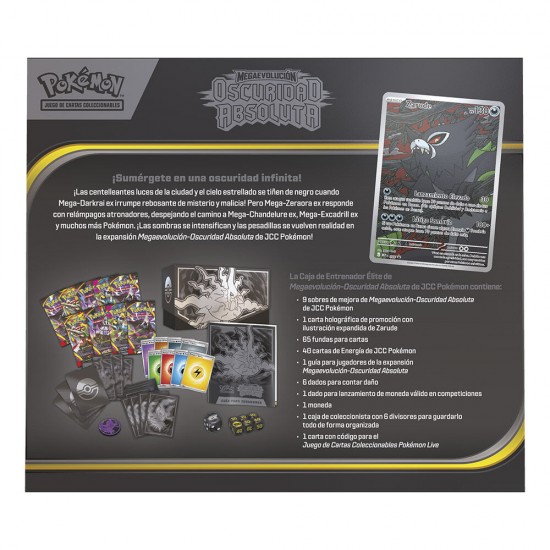 Spanish Pokemon Pitch Black  Mega Evolution Expansion Elite Trainer Card game case