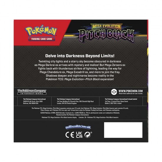 English Pokemon Pitch Black Mega Evolution Expansion card game 36 Τεμ.