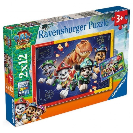 Paw Patrol Dino Movie puzzle 2x12pcs