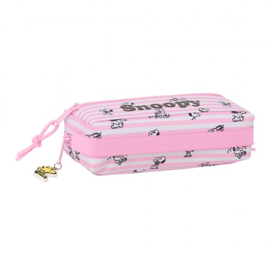 Snoopy triple pencil case