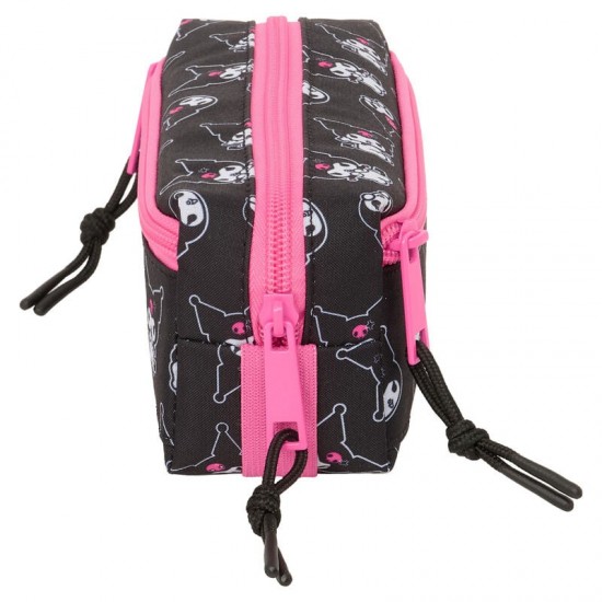 Hello Kitty Kuromi triple pencil case