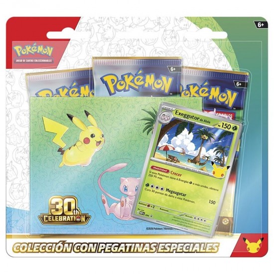 Spanish Pokemon 30 Anniversary Tech Sticker assorted Card game 12 Τεμ.
