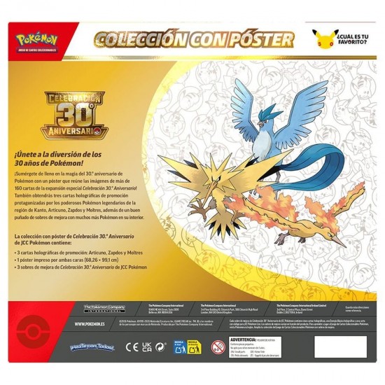 Spanish Pokemon 30 Anniversary Blister pack cards 6 Τεμ.