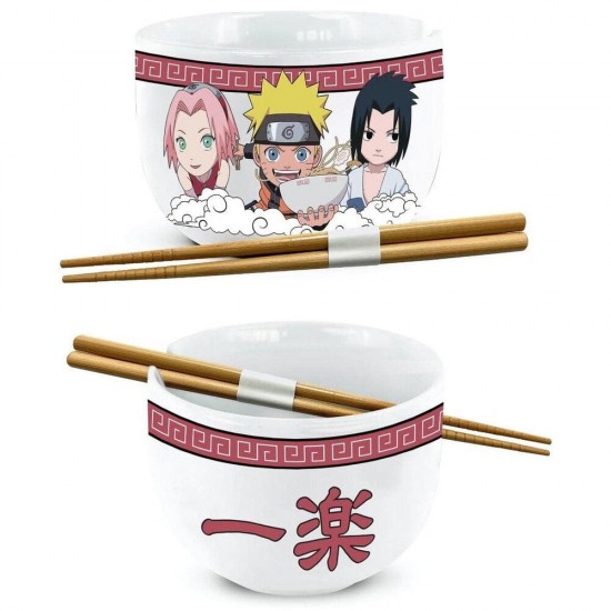 Naruto Shippuden ramen bowl + chopsticks 470ml