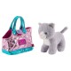 Hand bag + plush pink Coco gat 28cm