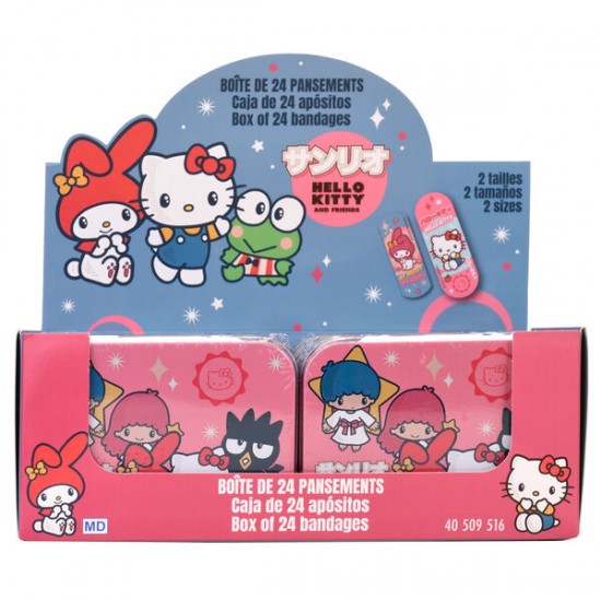 Hello Kitty & Friends metal band-aid box 12 Τεμ.
