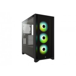 CORSAIR 4000X ICUE RGB MID TOWER BLACK WITH TEMPERED GLASS - GAMING CASE