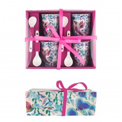 Σετ 4 Κούπες Espresso Με Κουταλάκια Colibri 90 ml 8 cm