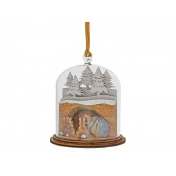 Mrs. Rabbit™  in Burrow Wooden Hanging Ornament 8,5 cm