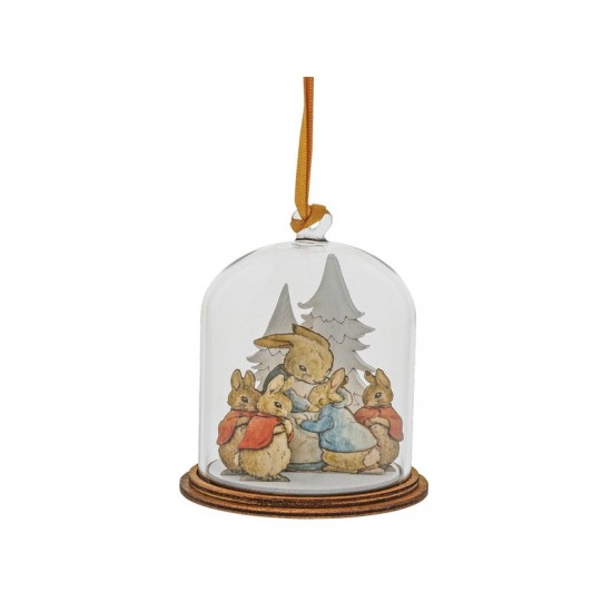Peter Rabbit™ and Family Wooden Hanging Ornament 8,5 cm