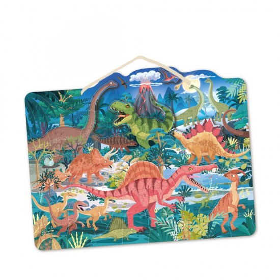 Ξύλινο Μαγνητικό παζλ Δεινόσαυρος 48 τεμ 5+ 42x33x1 cm