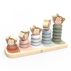 Ξύλινο Παιχνίδι στοίβαξης Monkey 25,5x8x13,5 cm
