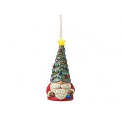 Gnome with LED Christmas Tree Hat Hanging Ornament 13 cm