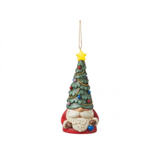 Gnome with LED Christmas Tree Hat Hanging Ornament 13 cm