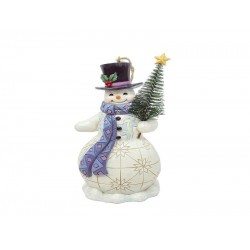 Snowman with Sisal Tree Hanging Ormanent 12 cm