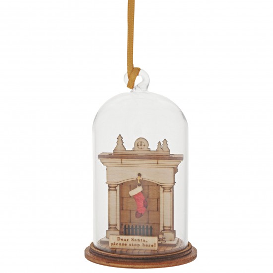 Santa Please Stop Here Hanging Ornament 8,5 cm