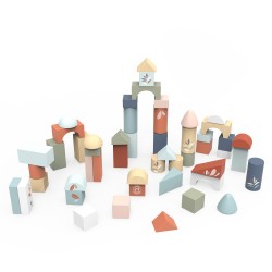 Ξύλινοι Κύβοι ταξινόμησης 50 τεμ 18x18x18,5 cm