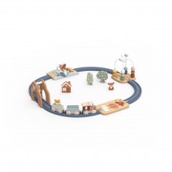 Ξύλινη Διαδρομή Με Τρενάκι 70x64x16 cm