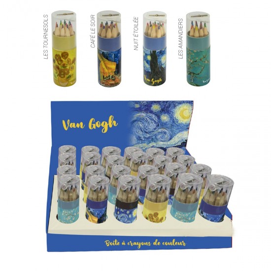 Μολύβια Σε Κύλινδρο Van Gogh 12 ass 10,5x3 cm